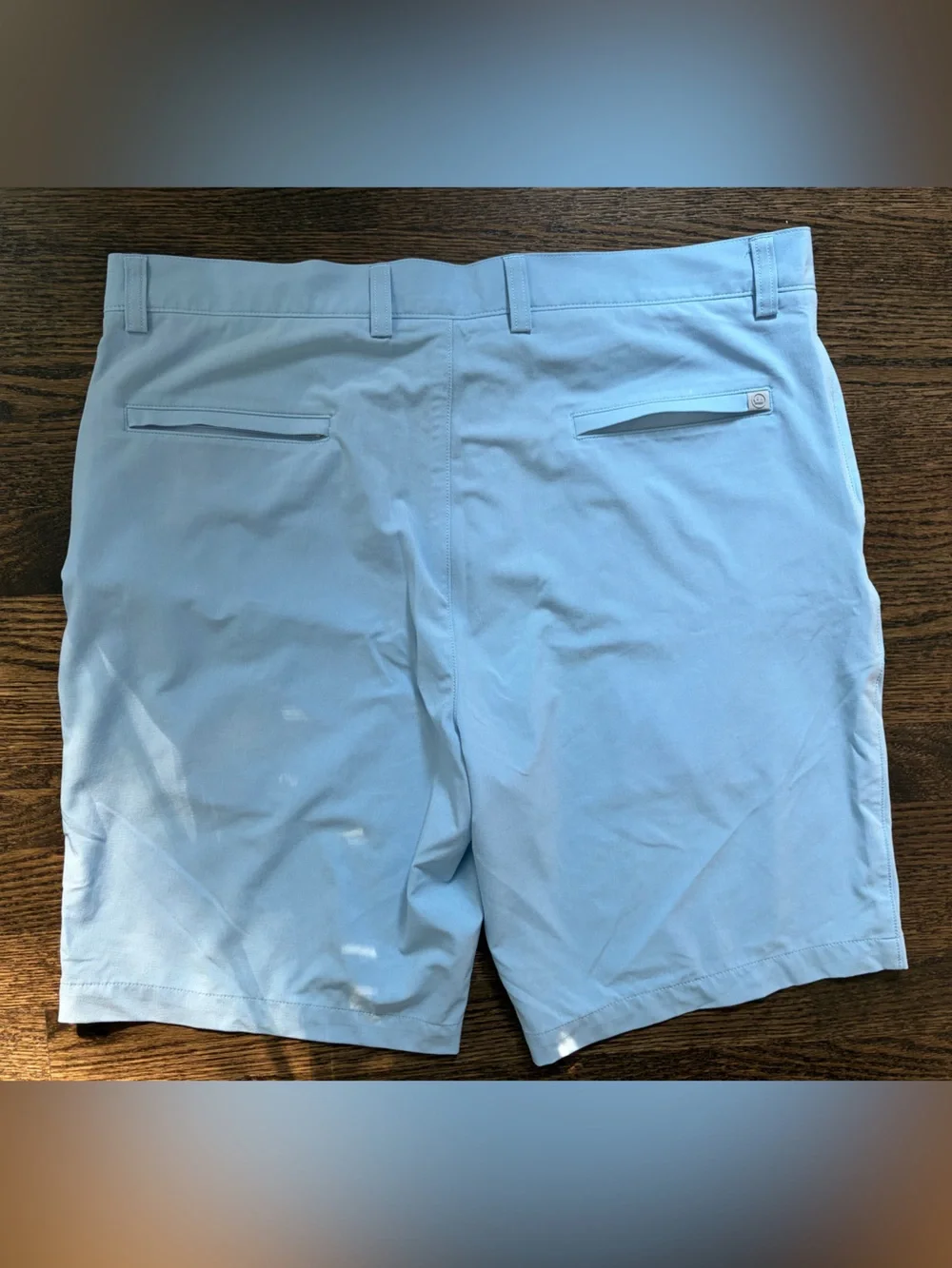 Peter Millar Light Blue Men's Flat Front Performance Shorts